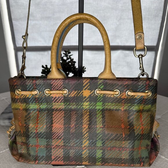 VINTAGE Dooney & Bourke Hand Bag Plaid Double Handle Purse Heart Limited Edition - Picture 7 of 17